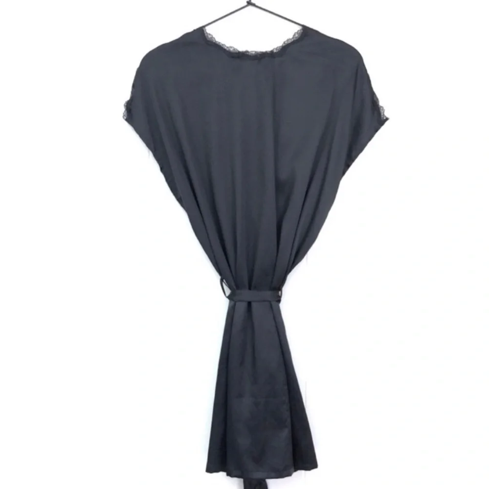Victoria’s Secret Black Satin Robe